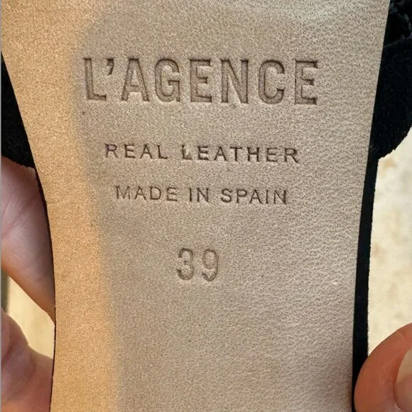 L'AGENCE Open Toe Suede Mesh Mule - Picture 5 of 6